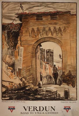 Verdun arch and ruins - World War I Poster