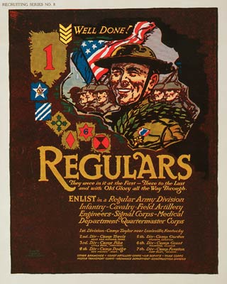 Regulars with Old Glory all the way War Poster