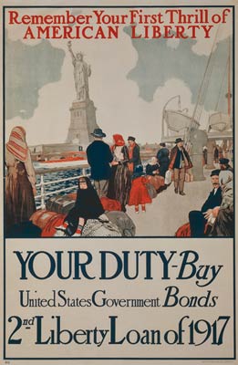 First thrill of American liberty wwi War Poster