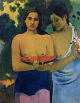 Two Tahitian Women Paul Gauguin