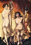 Two witches 1523 by Hans Baldung
