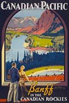 Banff in the Canadian Rockies Vintage Tourist Poster