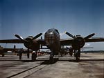 B-25 Bombers, outdoor assembly line