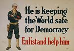 Keeping the world safe for democracy Sailor WWI Poster