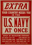 Your country needs you in the U.S. Navy World War I Poster