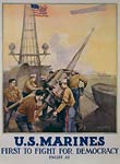 US Marines - first to fight for democracy WWI Poster
