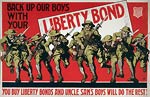 Soldiers running, with rifles and bayonets - World War I Poster