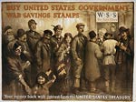 Buy United States government war savings stamps WWI Poster