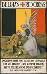 Belgian Red Cross and flag - World War I Poster
