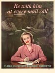 V-Mail is private, reliable, patriotic WWII Poster