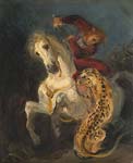 Eugene Delacroix Rider Attacked by a Jaguar